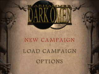 Warhammer Dark Omen title screen for Playstation